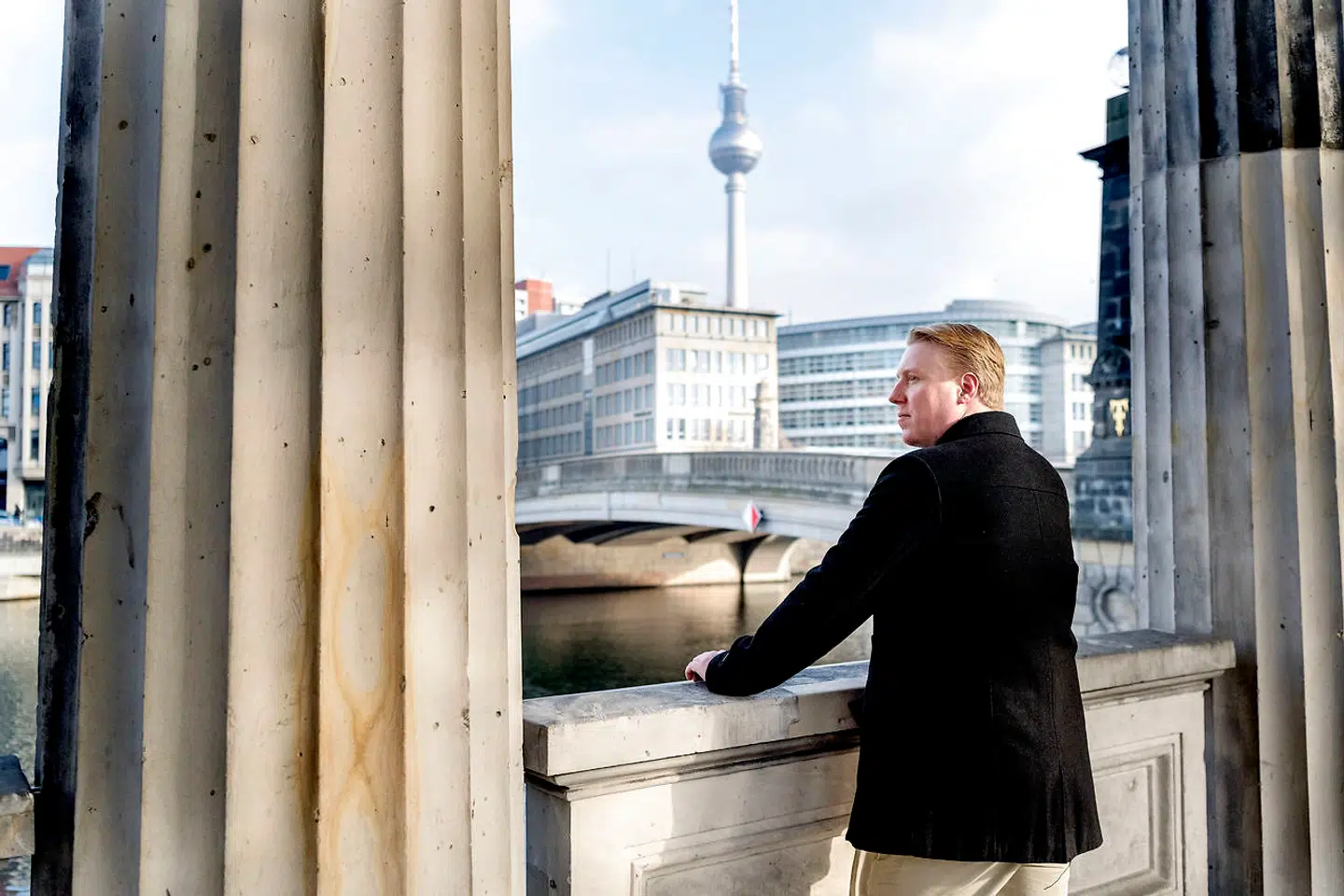 Mads Dinesen tæt på sin lejlighed i centrum af Berlin.