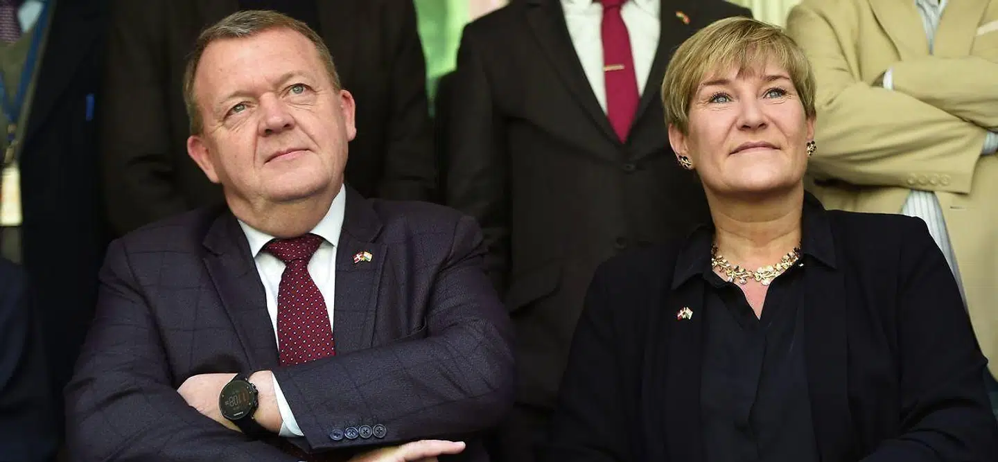Lars Løkke Rasmussen sammen med Sólrun i New Delhi den 19 januar 2019.AFP.