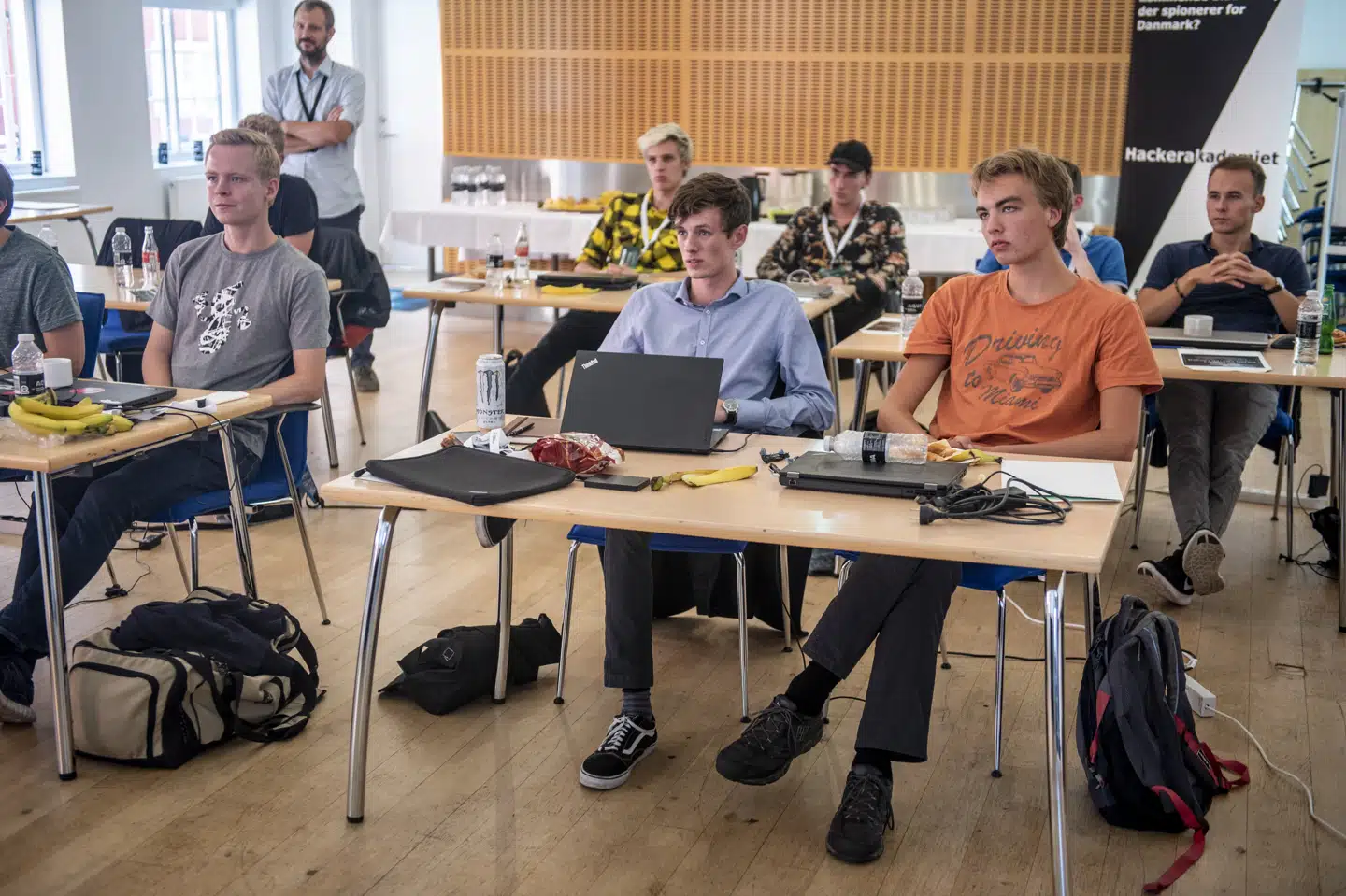 4. februar går jagten ind på ti nye it-talenter, som skal være med på Danmarks cyberlandshold. Billedet er fra 29. august 2018, hvor sidste års cyberlandshold havde første træningsdag med undervisning hos Forsvarets Efterretningstjeneste. Celina Dahl/Ritzau Scanpix