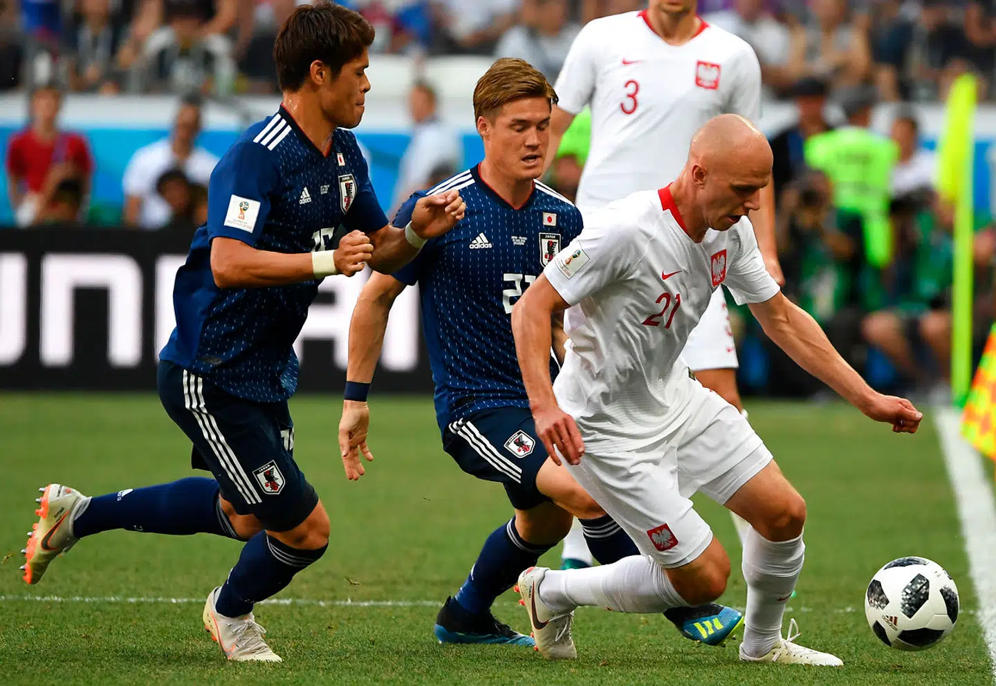 Rafal Kurzawa i aktion for Polen under VM.