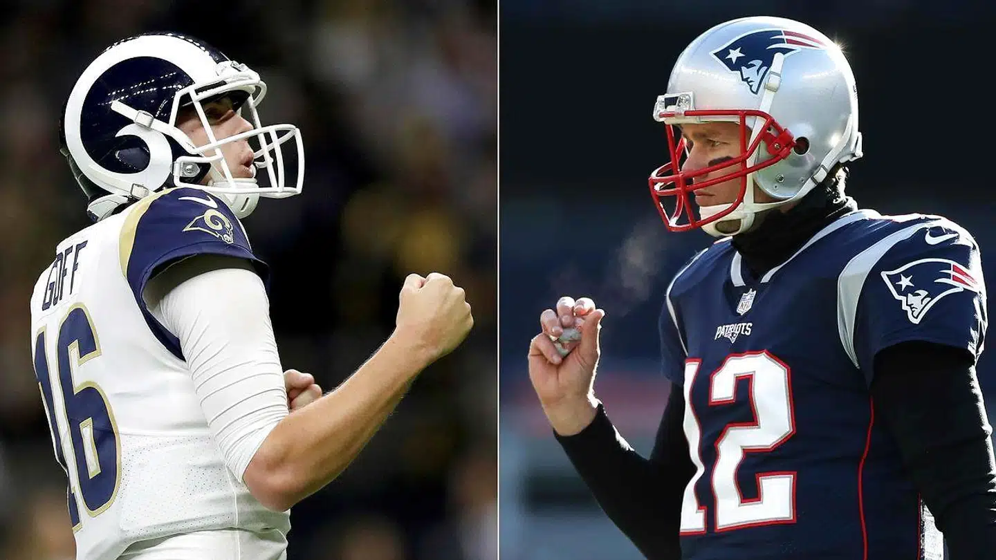 Jared Goff vs. Tom Brady - Los Angeles Rams vs. New England Patriots i Super Bowl 53.