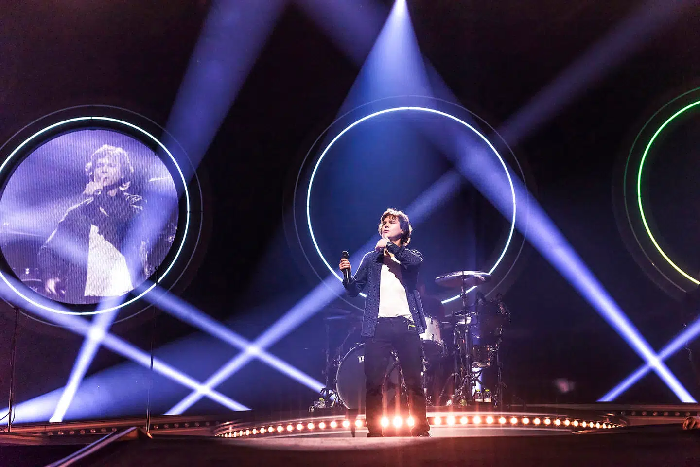 Det danske band Lukas Graham med Lukas Forchhammer i front, på scenen under den første af tre koncerter i Royal Arena tirsdag den 29. januar 2019
