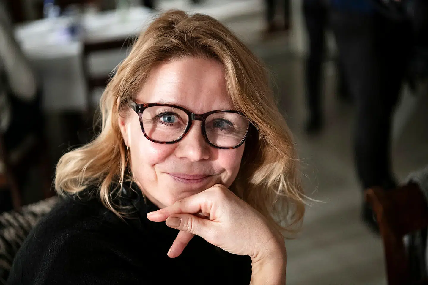 Anne Louise Hassing spiller Fru Therese Madsen i Badehotellet. Arkivfoto