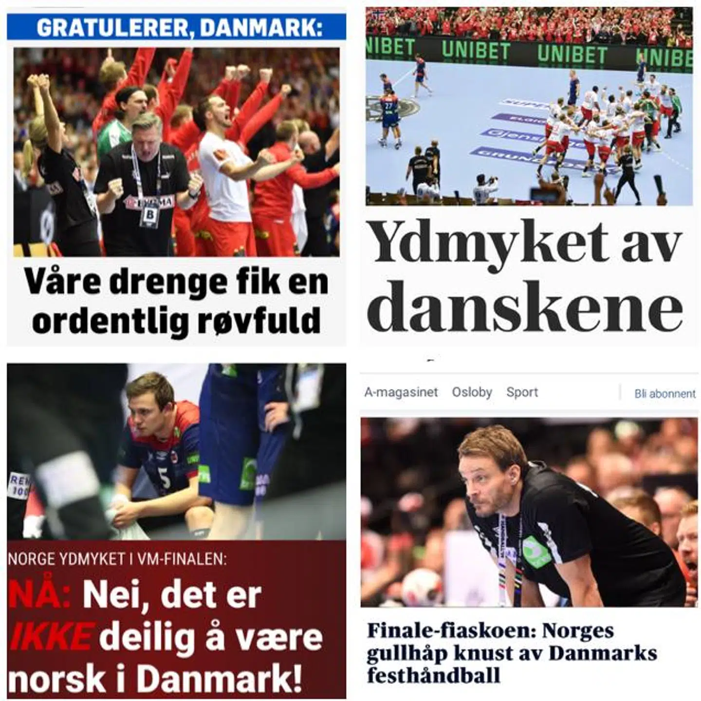 De norske medier bøjer sig i støvet for den danske VM-triumf.