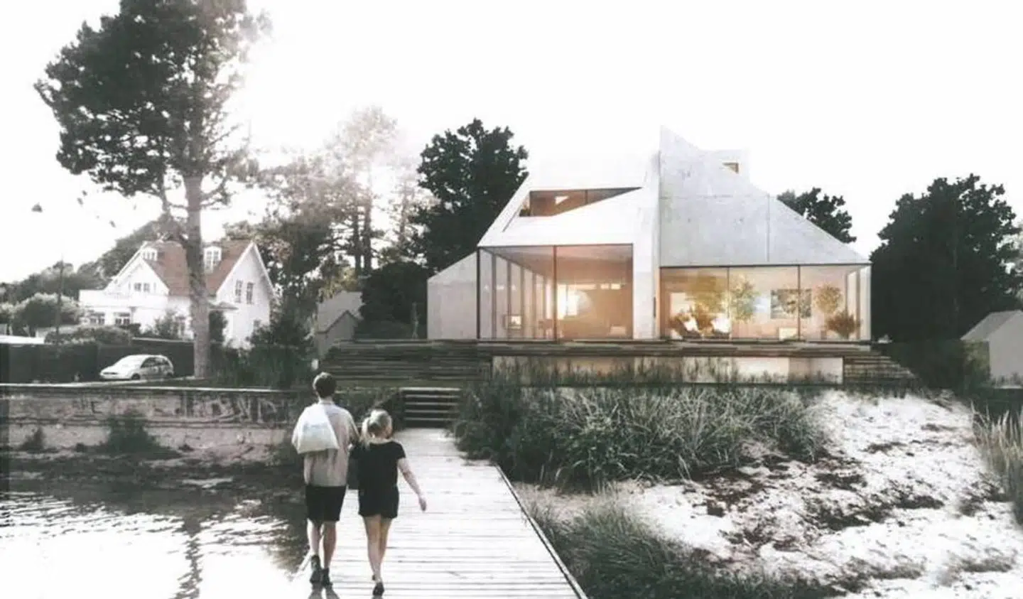 Sådan kommer 'Villa Leth' til at se ud, når byggeriet er færdigt om halvandet til to år.
