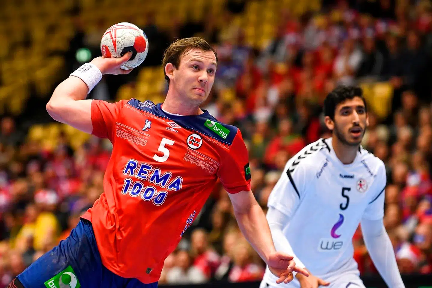 Sander Sagosen i aktion ved VM.
