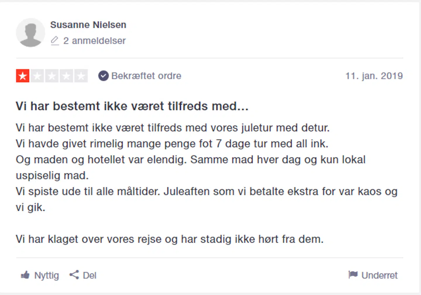 Susanne Søholt Nielsen fik tydeligvis ikke den juleferie, som hun havde håbet på.