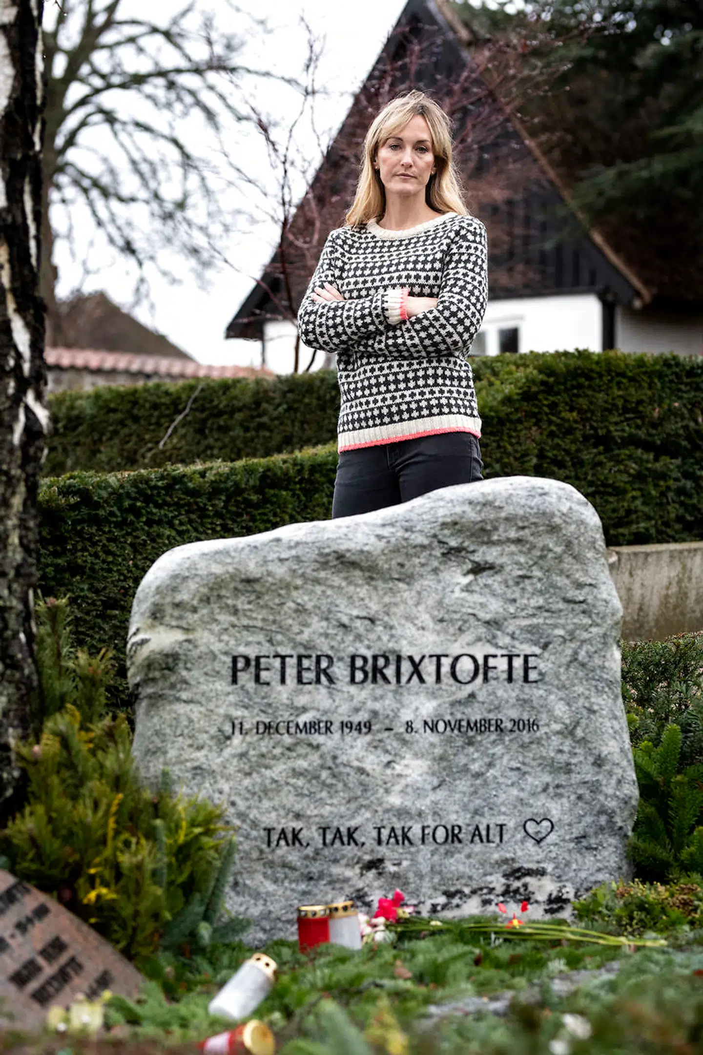 Marie Brixtofte på Farum Gamle Kirkegård.