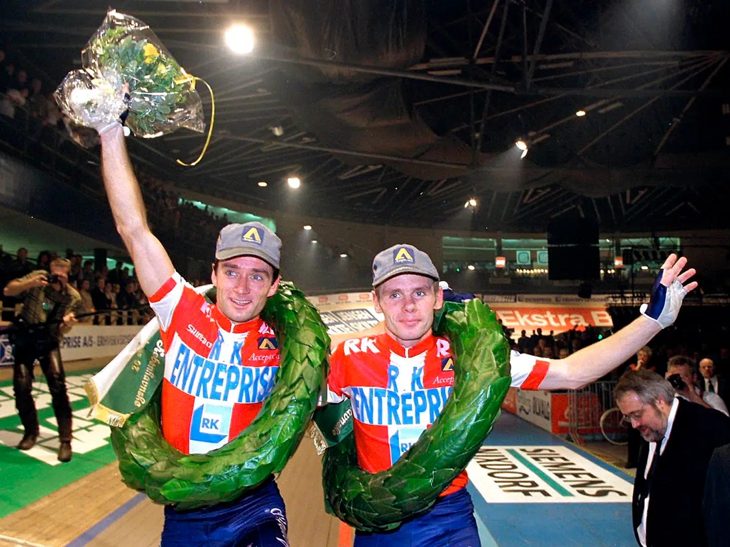 Jens Veggerby og Jimmi Madsen, par nummer 7, vandt 6-dagesløbet i Forum tilbage i 1997.