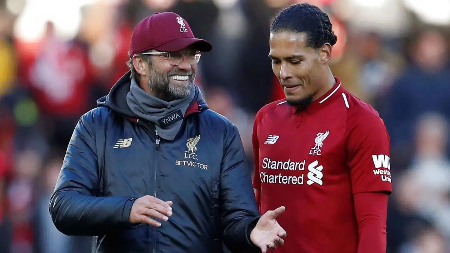 Jürgen Klopp med Virgil van Dijk.
