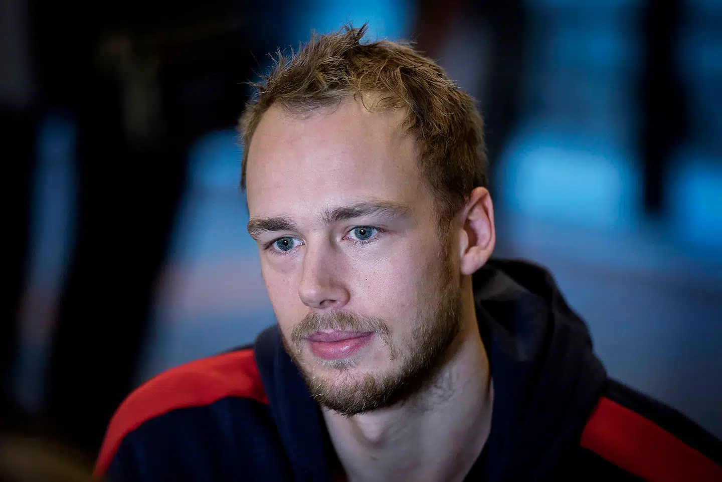 Pressemøde på spillernes hotel. Henrik Toft Hansen. (Foto: Liselotte Sabroe/Scanpix 2017)