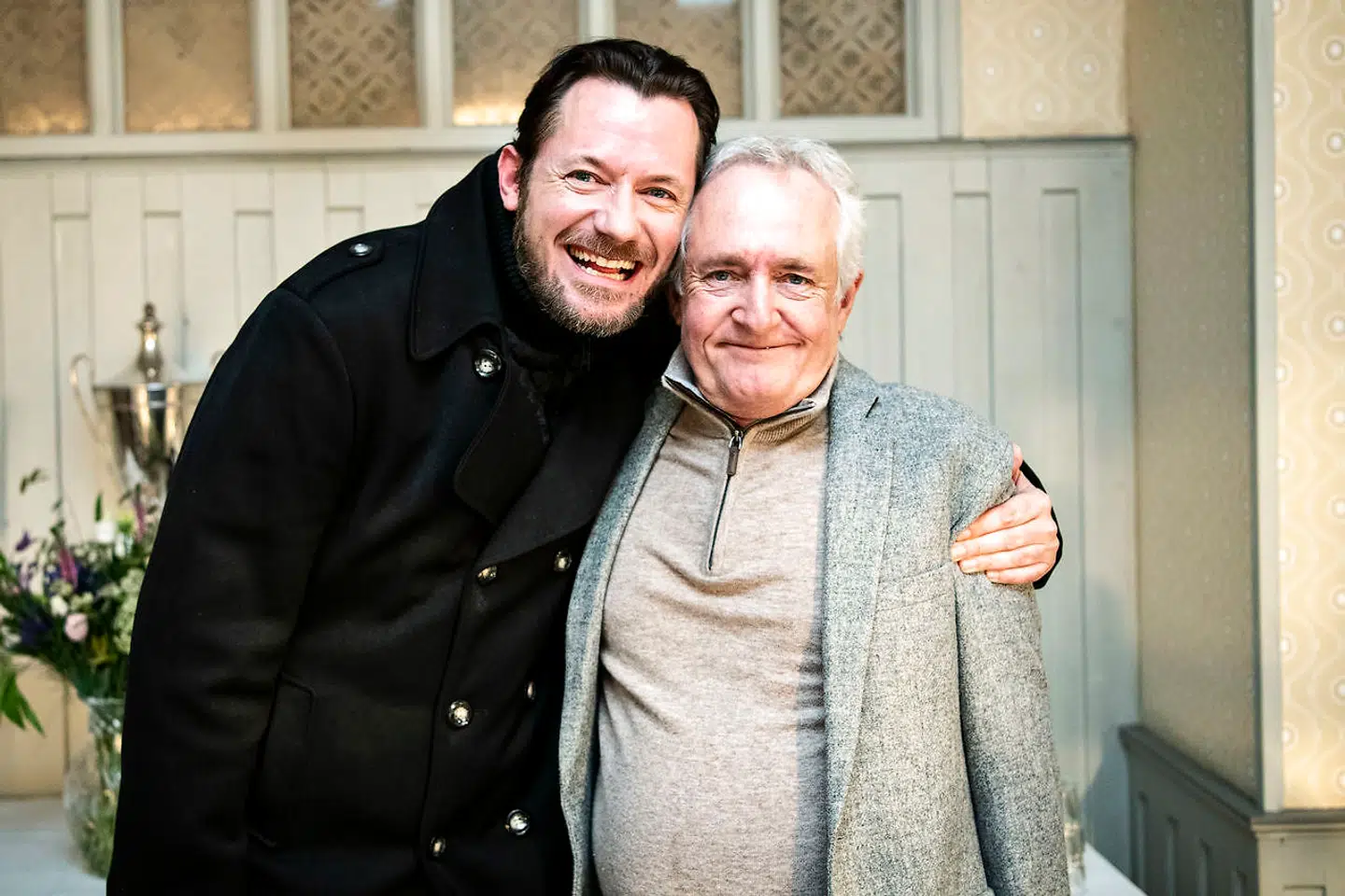 Pressemøde i forbindelse med lanceringen af TV2s tv-serie 'Badehotellet', 5. sæson. Jens Jacob Tychsen og Peter Hesse Overgaard.