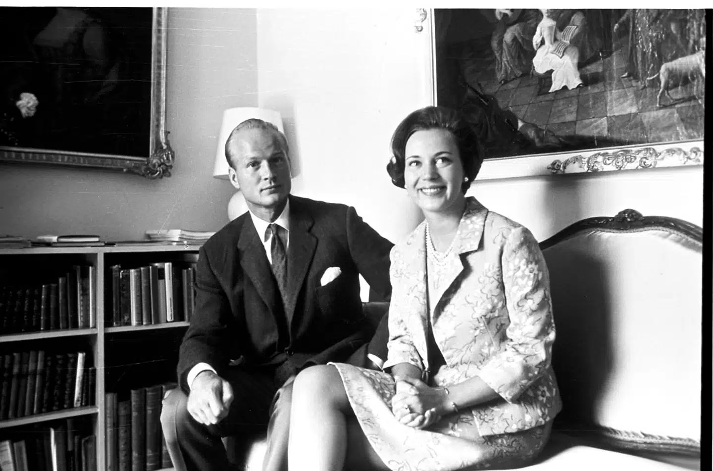 Prinsesse Benedikte og prins Richard i deres hjem på Berleburg Slot i Berleburg.