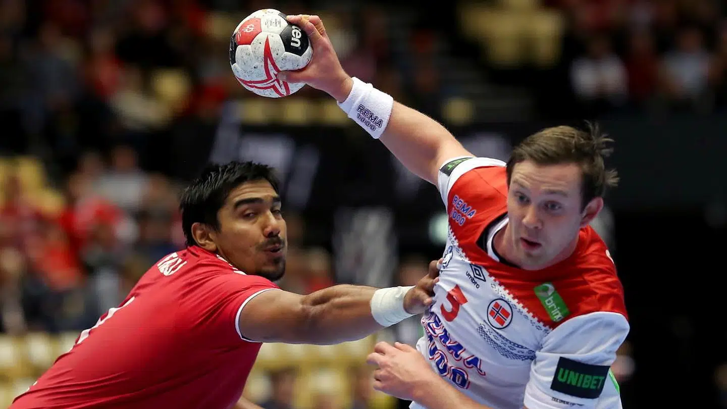 Sander Sagosen i kamp for Norge under VM.