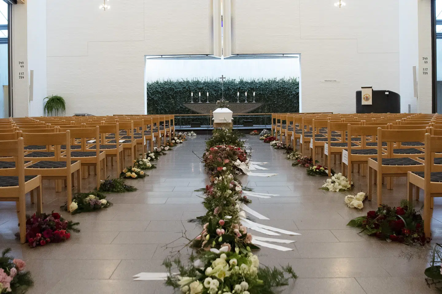 Louisa Vesterager Jespersen bisættes fra Fonnesbæk Kirke i Ikast, lørdag den 12. januar 2019. Louisa Vesterager Jespersen blev fundet dræbt sammen med sin norske veninde 28-årige Maren Ueland.De to var på ferie i Marokko, da de på brutal vis blev slået ihjel i et populært turistområde i nærheden af landsbyen Imlil i Atlasbjergene.. (Foto: Bo Amstrup/Ritzau Scanpix) Bo Amstrup/Ritzau Scanpix