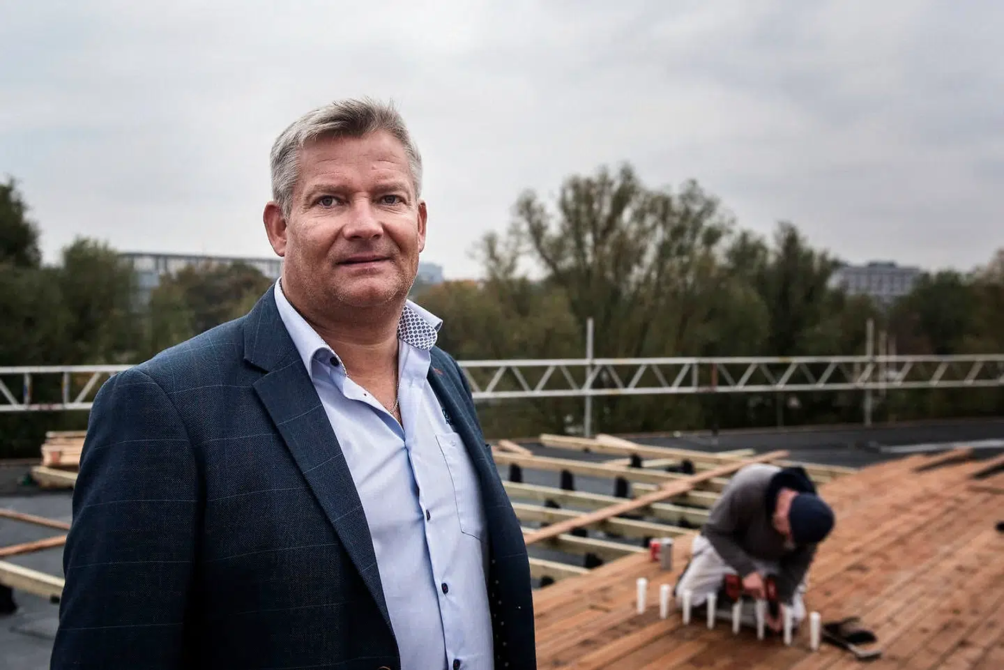 Jan Elving, direktør for Øens Murerfirma.