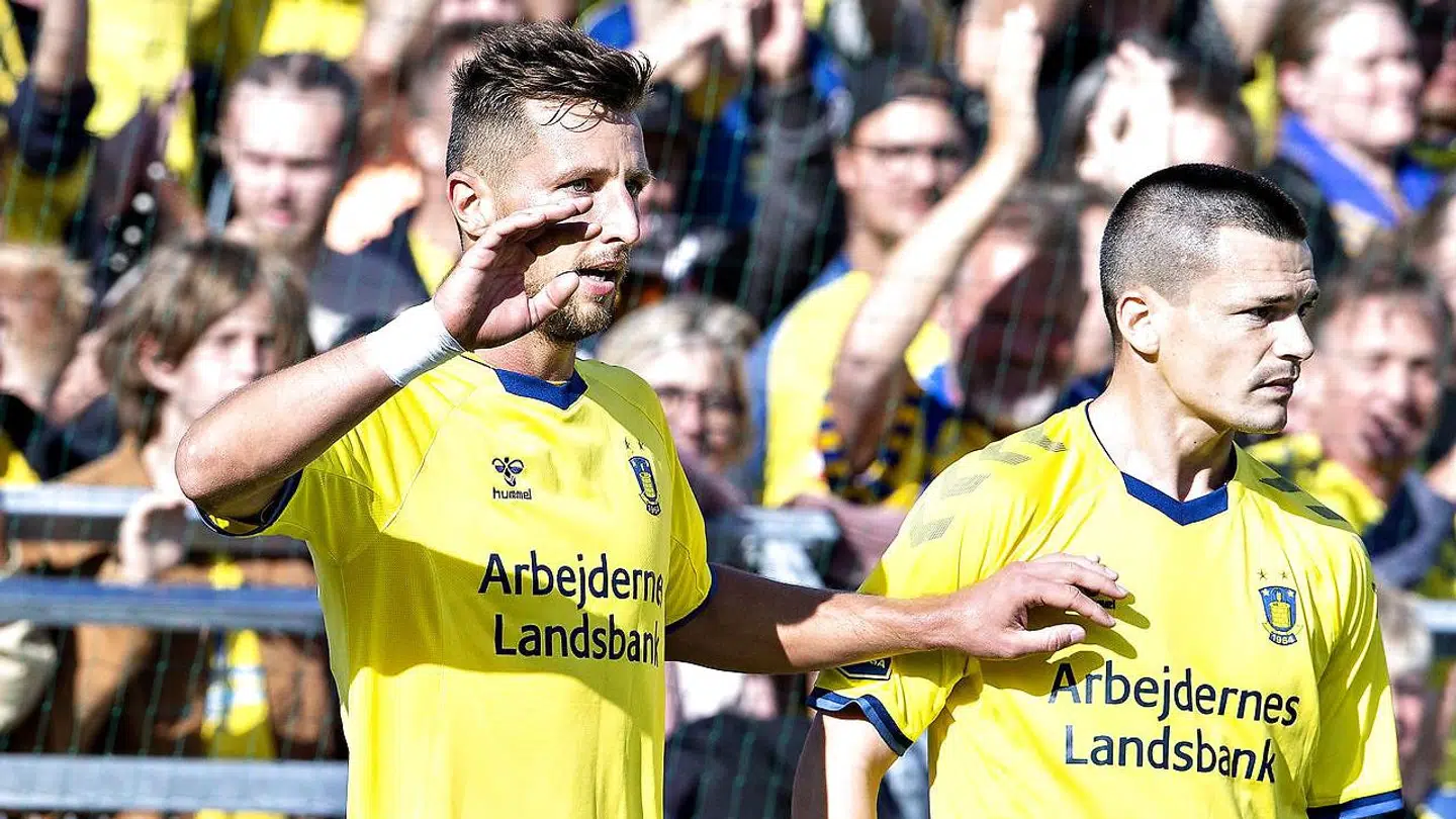 Brøndbys Kamil Wilczek og Ante Erceg.