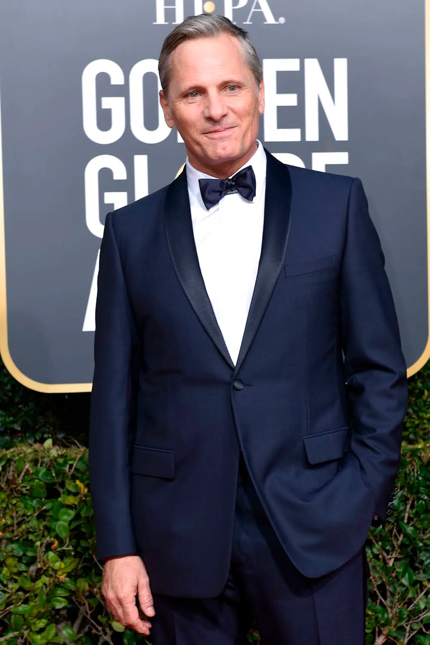 Viggo Mortensen, som har danske aner, kunne glæde sig over, at fillmen Green Book, som han medvirker i, vandt for bedste film i komedie- og muscalkategorien. (Photo by VALERIE MACON / AFP)