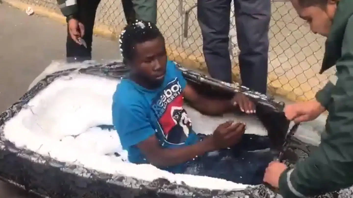 Her bliver en nordafrikansk migrant fundet i en madras