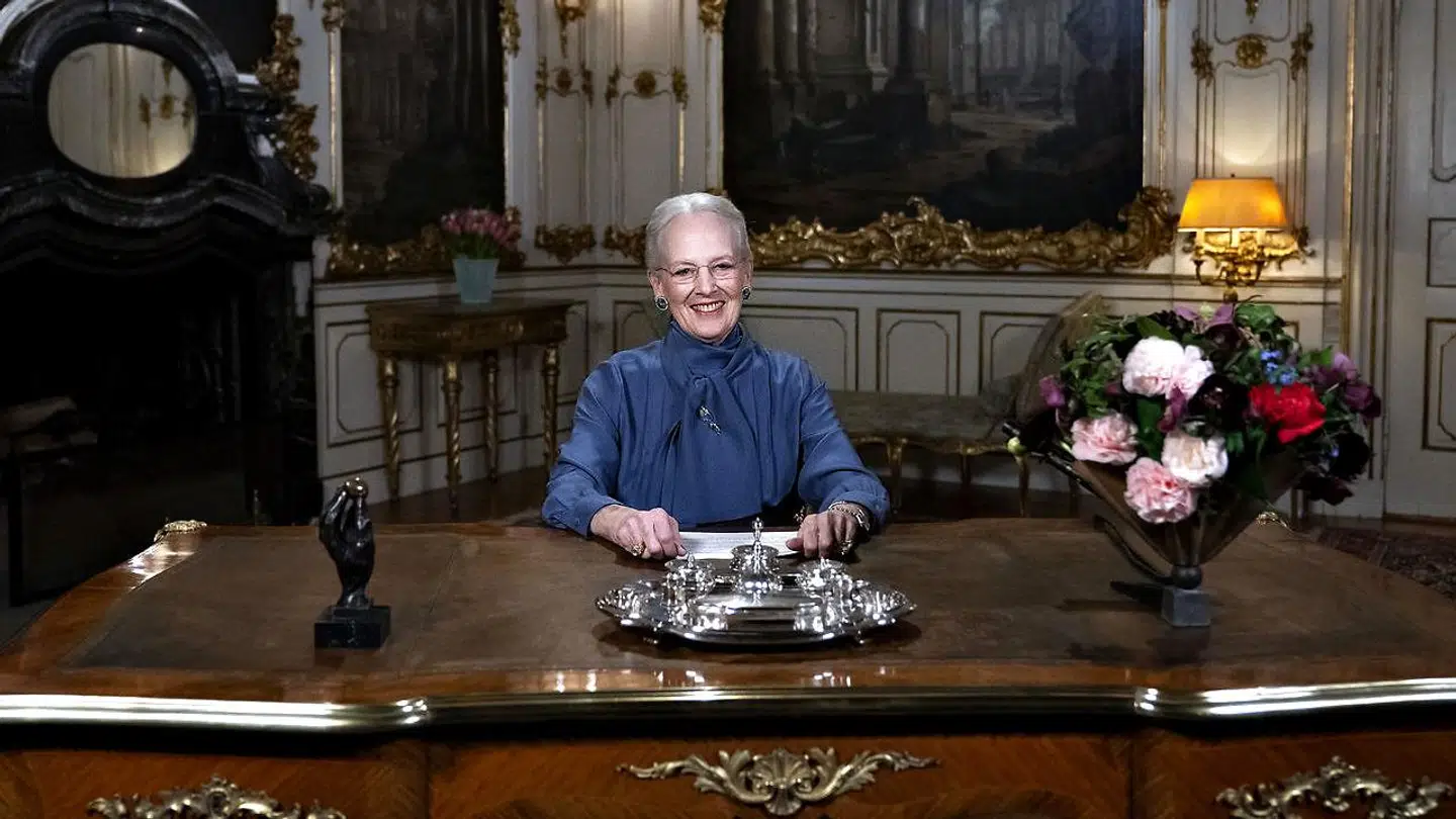 Dronning Margrethe holder nytårstalen på Fredensborg Slot, mandag den 31. december 2018. (Foto: Keld Navntoft /Ritzau Scanpix 2018)