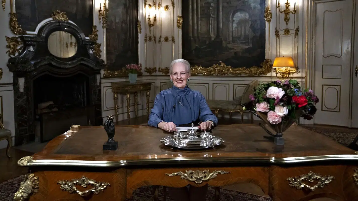 Dronning Margrethe holder nytårstalen på Fredensborg Slot, mandag den 31. december 2018. (Foto: Keld Navntoft /Ritzau Scanpix 2018)