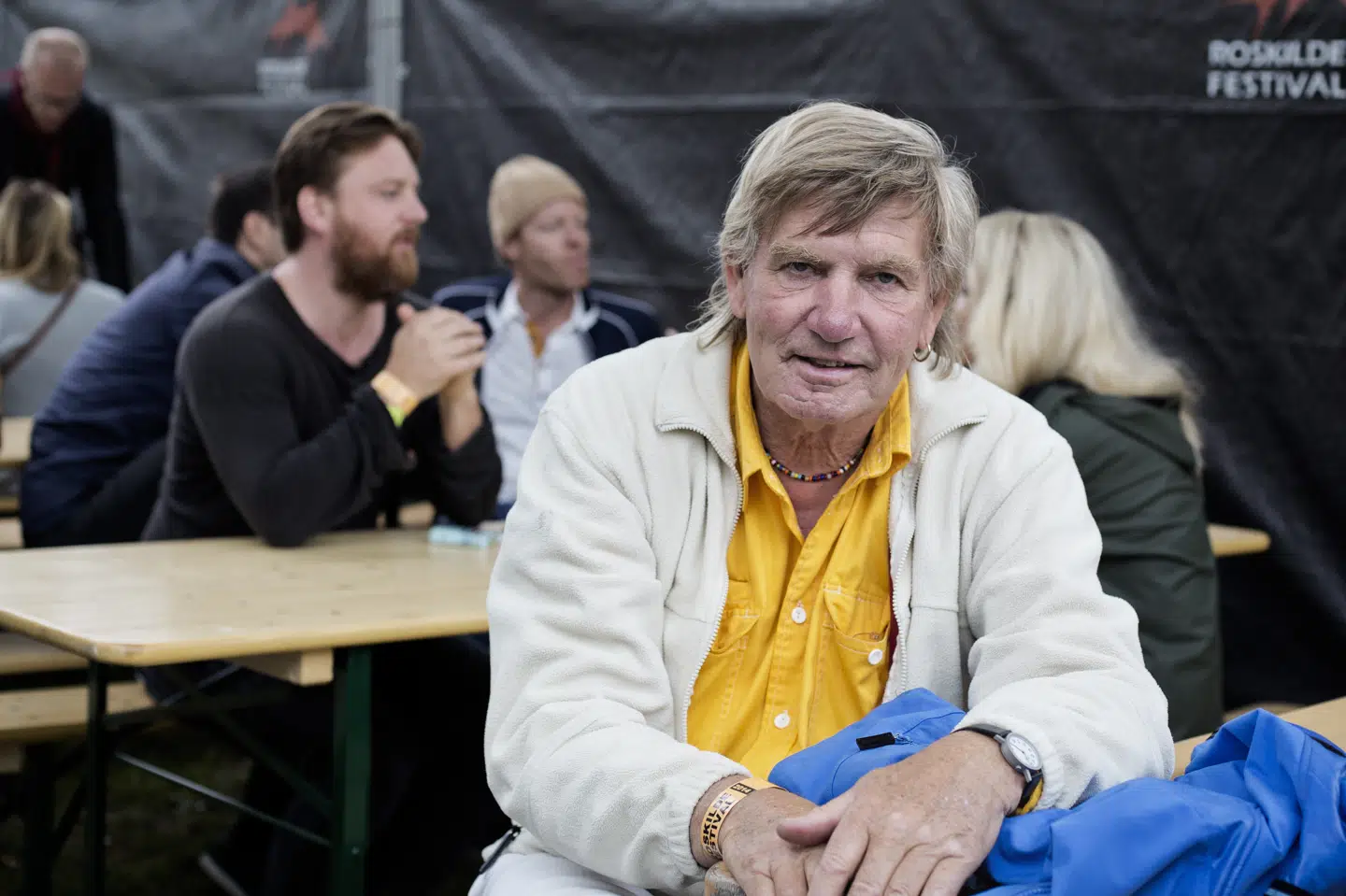 Troels Kløvedal fotograferet på Roskilde Festival den 3. juli 2014. Forfatter og eventyrer Troels Kløvedal døde 23. december i en alder af 75 år. (Arkivfoto) Betina Garcia/Ritzau Scanpix