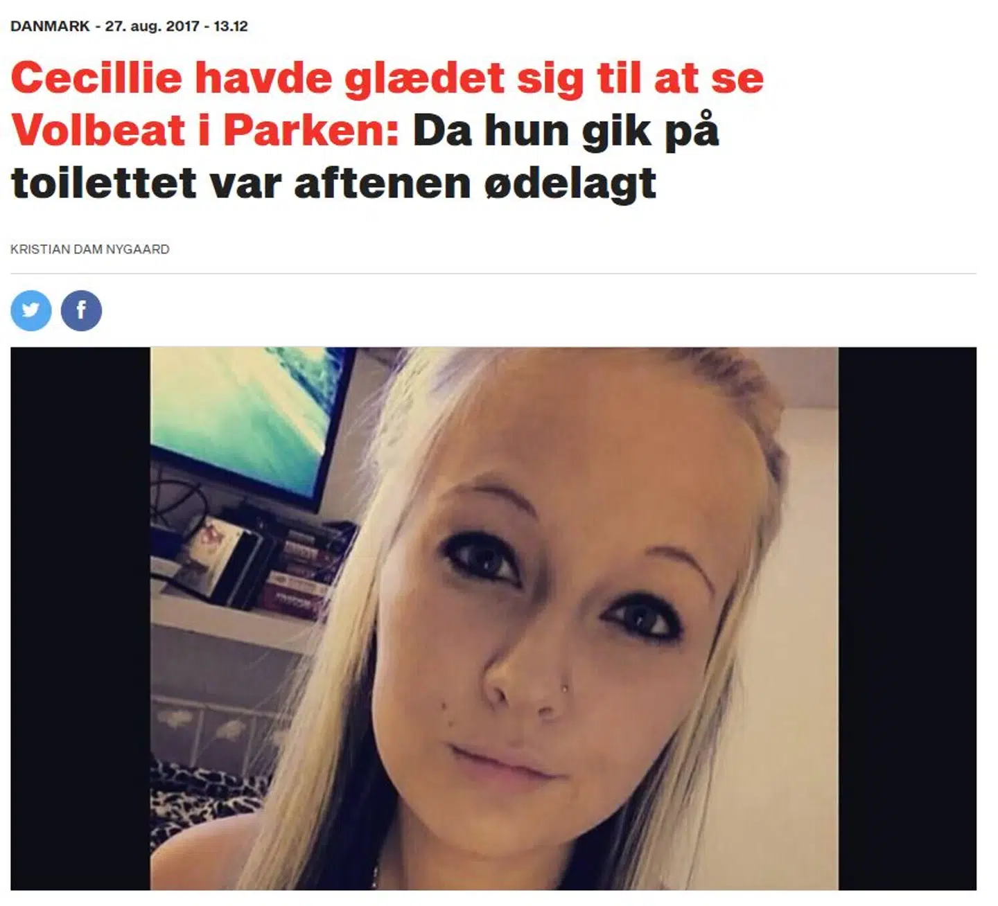 Historien om Cecillie gik i 2017 viralt.