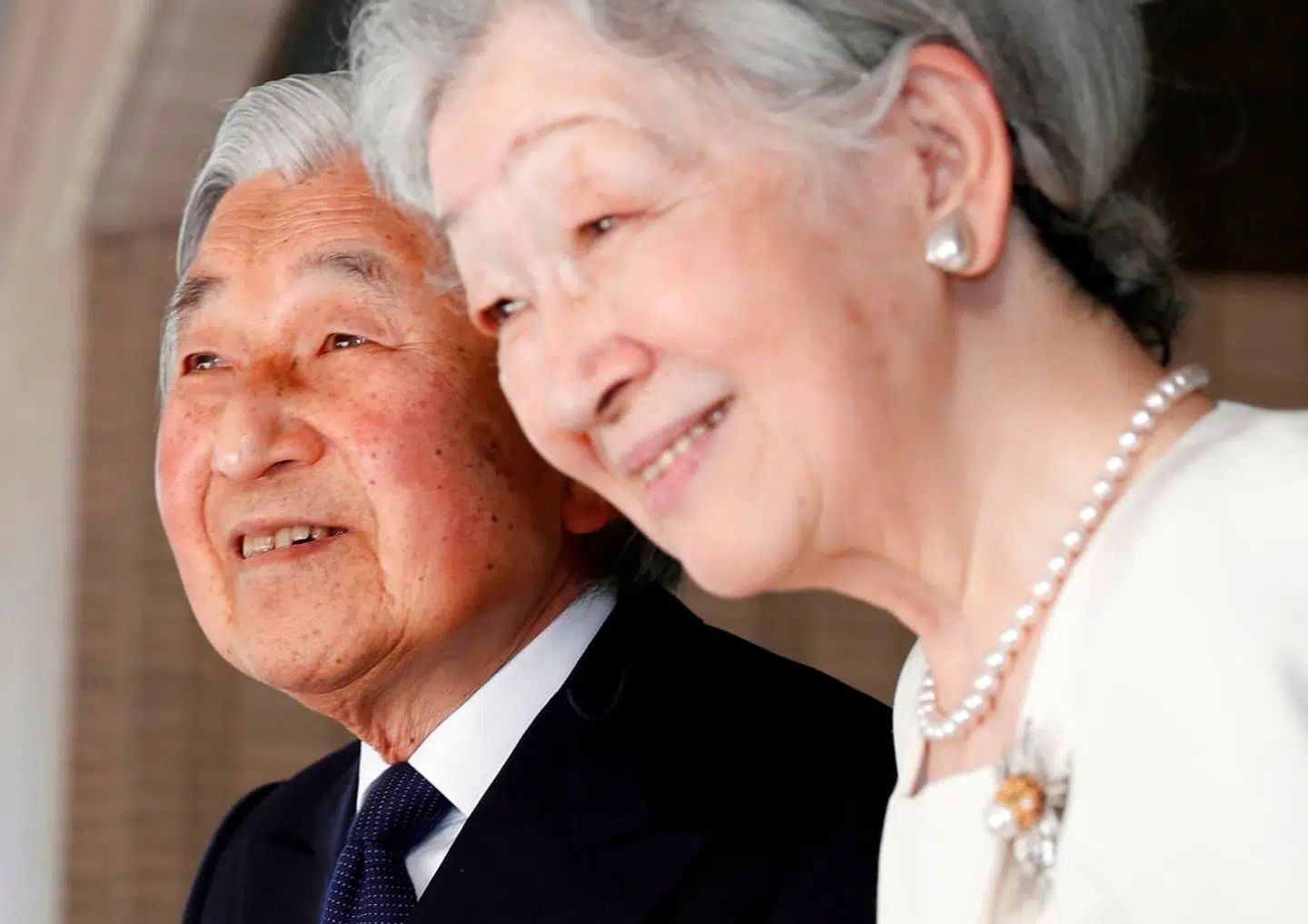 85-årige kejser Akihito med kejserinde Michiko. Her er de fotograferet i Tokyo 6. november 2017 i forbindelse med et besøg fra USAs præsident, Donald Trump.