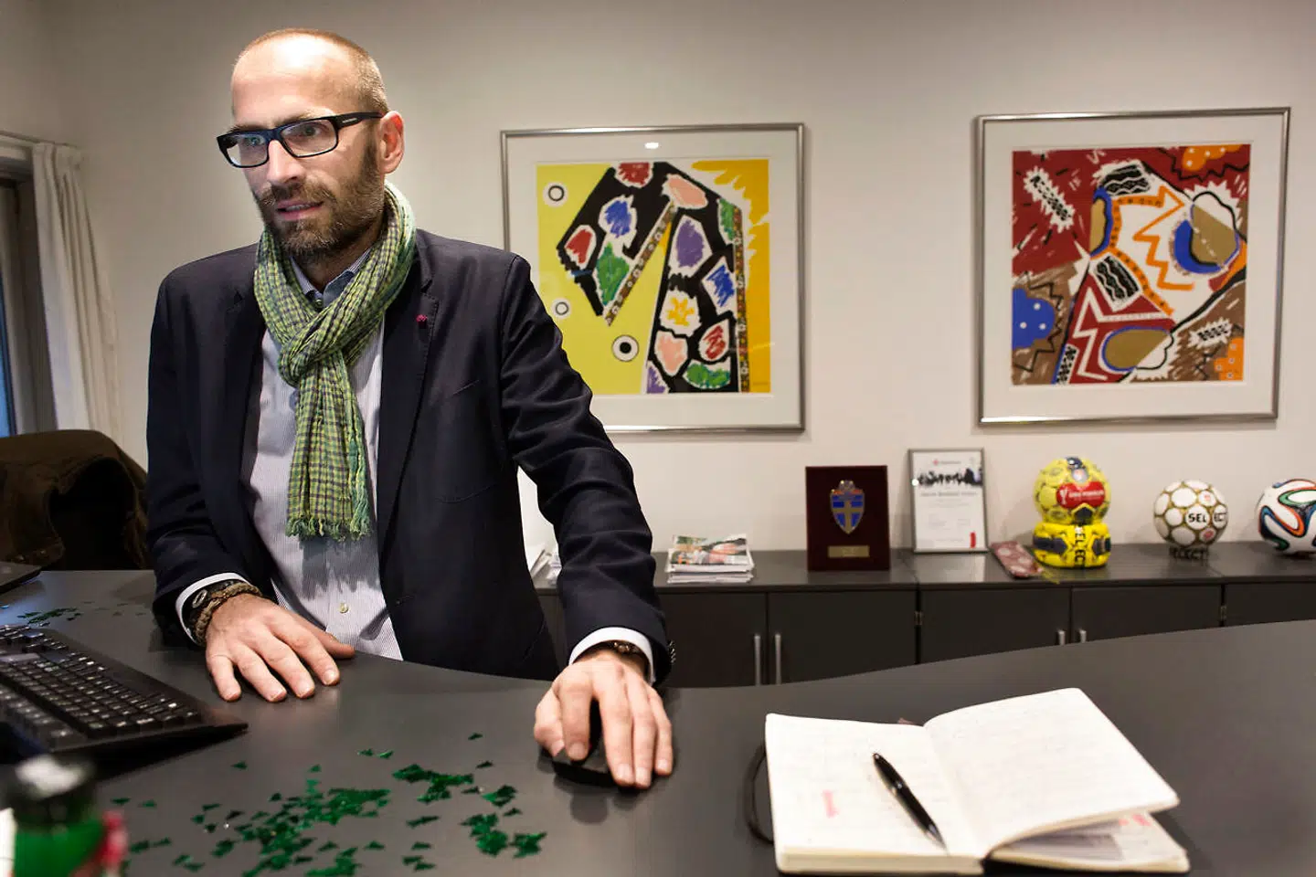 Claus Bretton-Meyer fotograferet på sit DBU-kontor i december 2014.