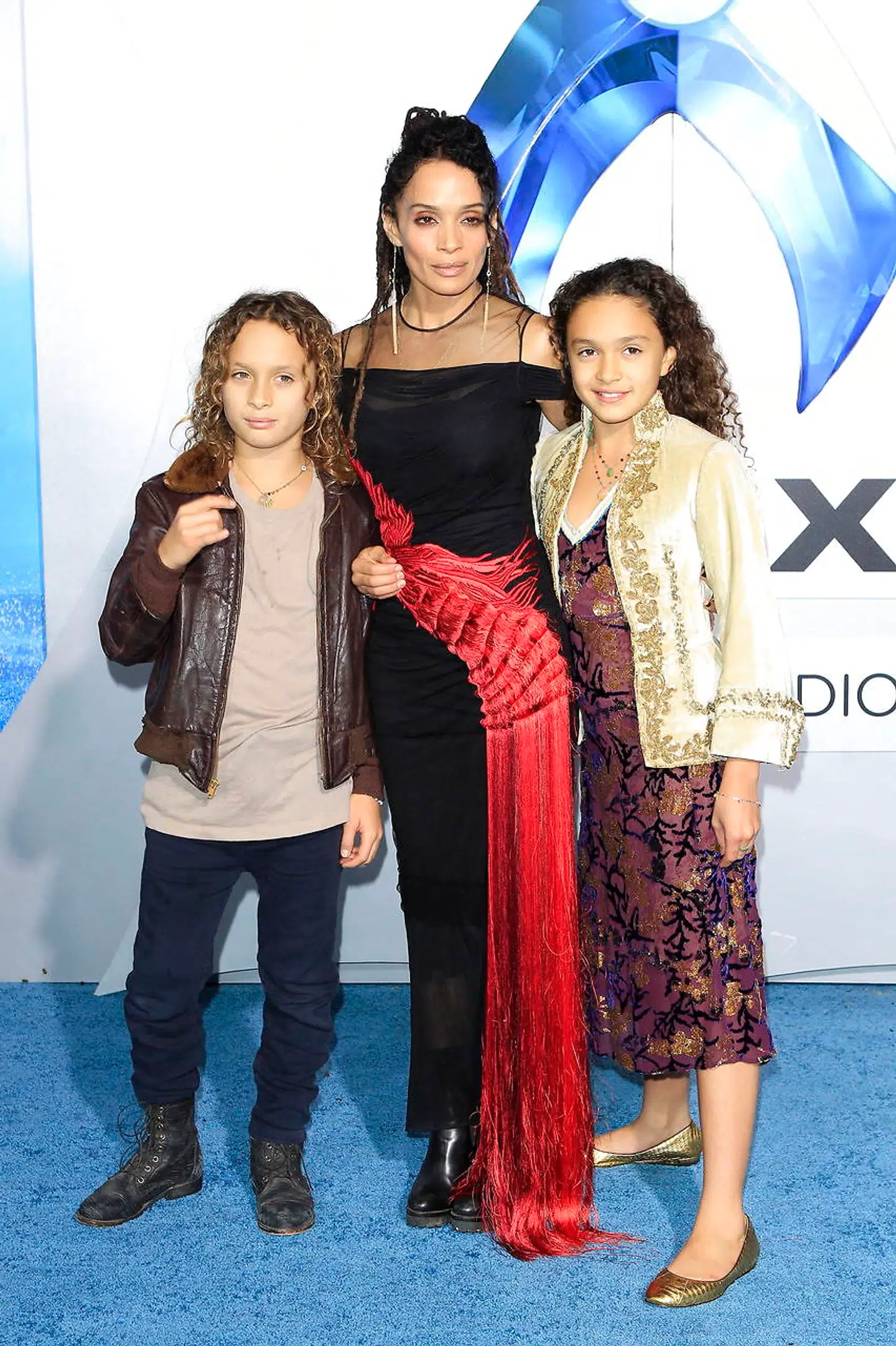 Lisa Bonet med parrets to børn.