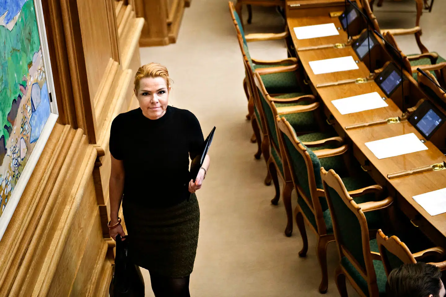 Integrationsminister Inger Støjberg (V) under møde i Folketingssalen, hvor der er udvidet spørgetime med statsminister Lars Løkke Rasmussen (V) på Christiansborg, tirsdag den 11. december 2018.. (Foto: Philip Davali/Ritzau Scanpix)