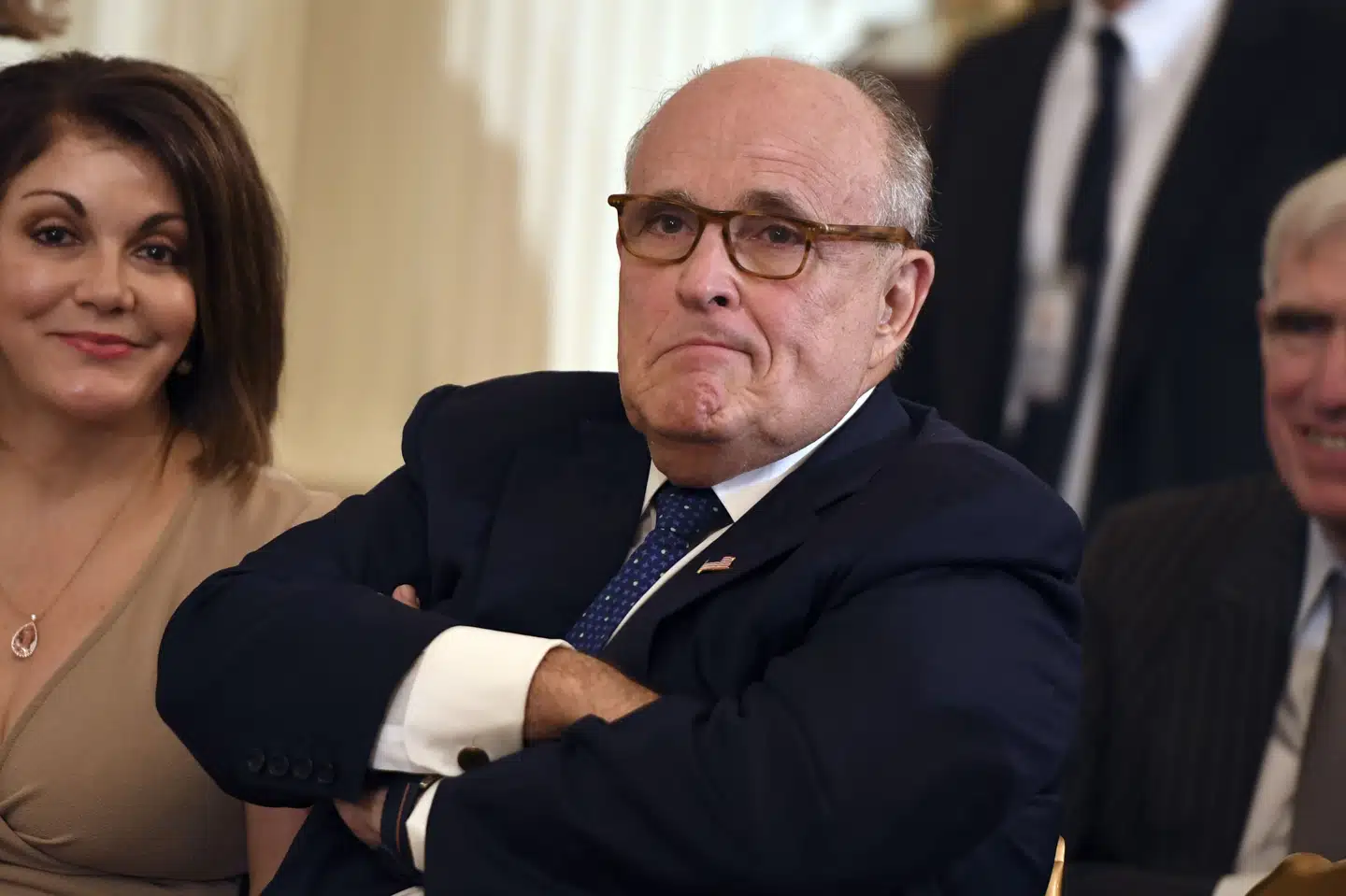 Rudy Giuliani, der er tidligere New York-borgmester og nuværende advokat for Donald Trump, kalder holdet bag Rusland-undersøgelsen en joke. Saul Loeb/Ritzau Scanpix