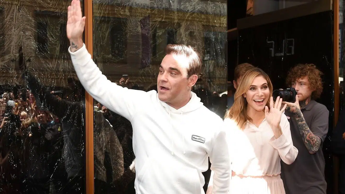 Robbie Williams og Ayda Field.