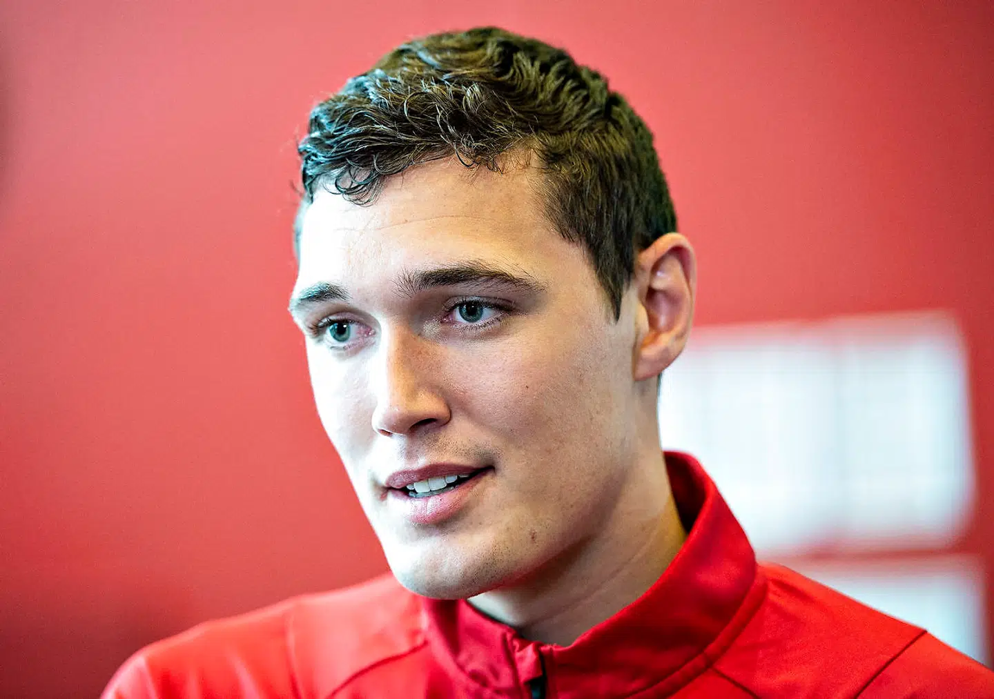 Andreas Christensen ved fodboldlandsholdets pressemøde og træning på MCH Arena i Herning, mandag 8. oktober 2018.. (Foto: Henning Bagger/Ritzau Scanpix)