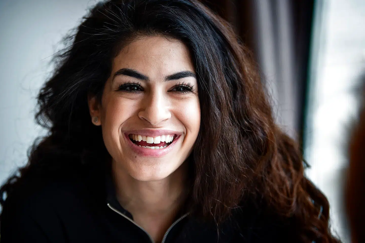 Yasmin Mahmoud. Pressemøde i forbindelsen med tv-serien 'Gidseltagningen', 2. sæson.