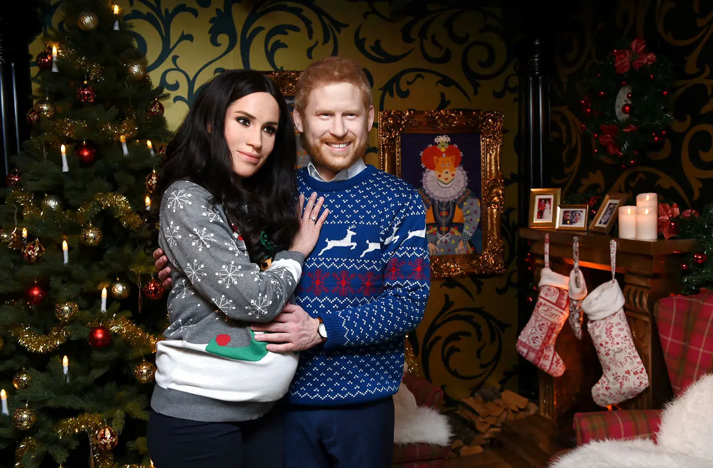 Madame Tussauds voksmuseum har dette bud på, hvordan Harry og Meghan vil fejre jul.
