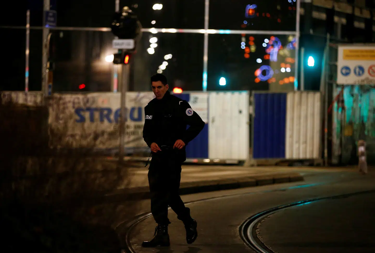Police secure a street and the surrounding area after a shooting in Strasbourg, France, December 11, 2018. REUTERS/Vincent Kessler