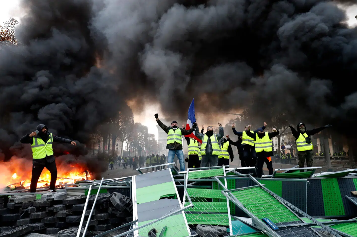 Protestbevægelsen De Gule Veste har ført an i usædvanligt voldsomme demonstrationer i Frankrig de seneste uger. Francois Guillot/Ritzau Scanpix