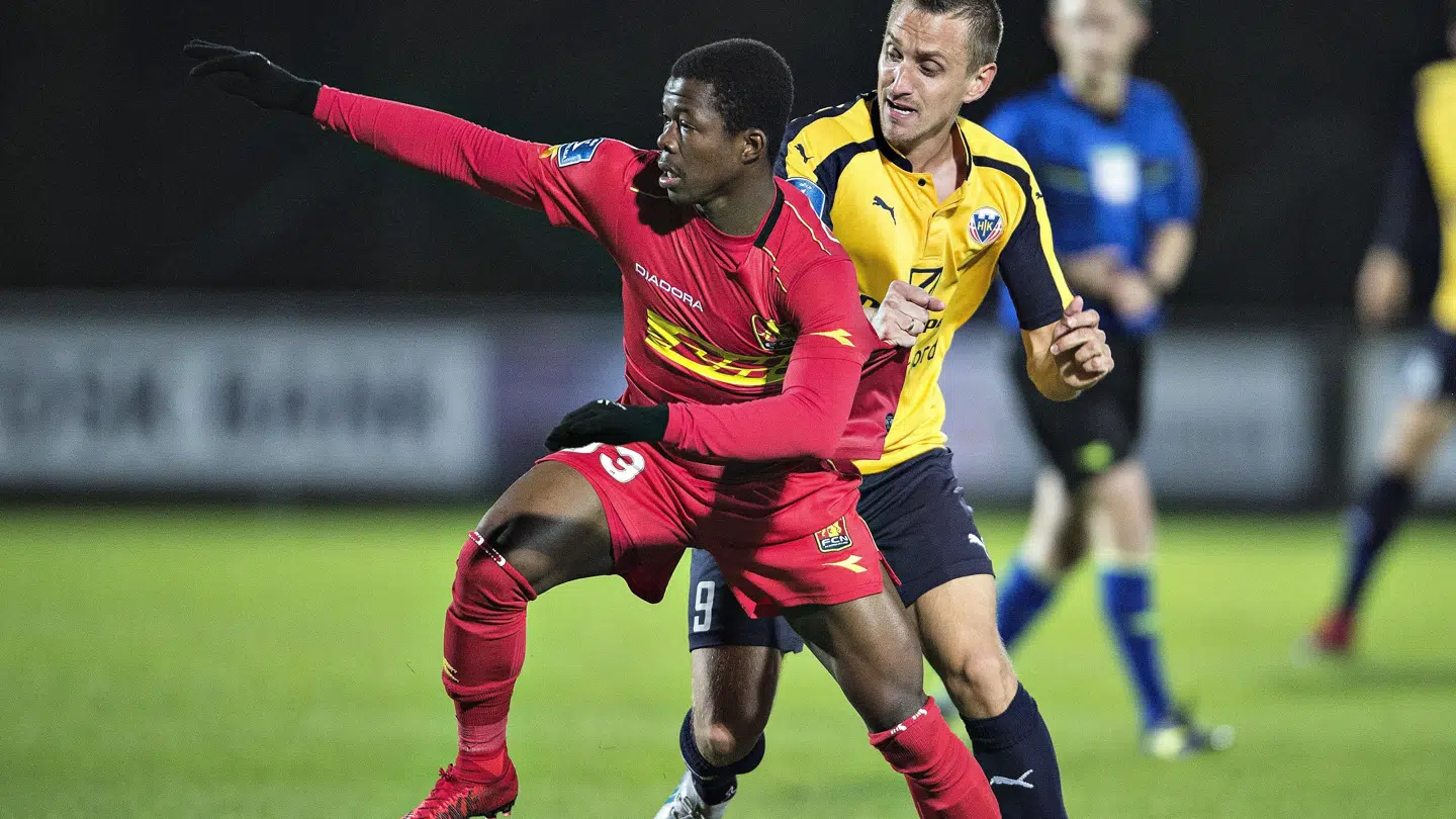 Collins Tanor spillede i to sæsoner på en lejeaftale i FC Nordsjælland. I dag er han udlejet fra Manchester City til Hobro IK.