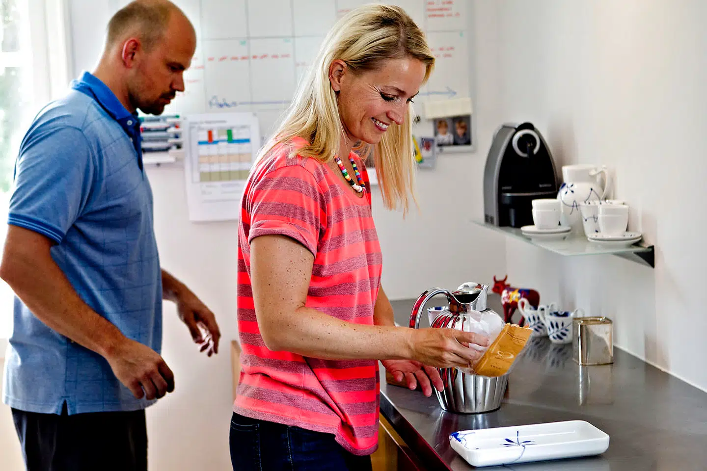 Annette Heick og hendes mand Jesper Vollmer i deres gamle hjem uden for Malmø.