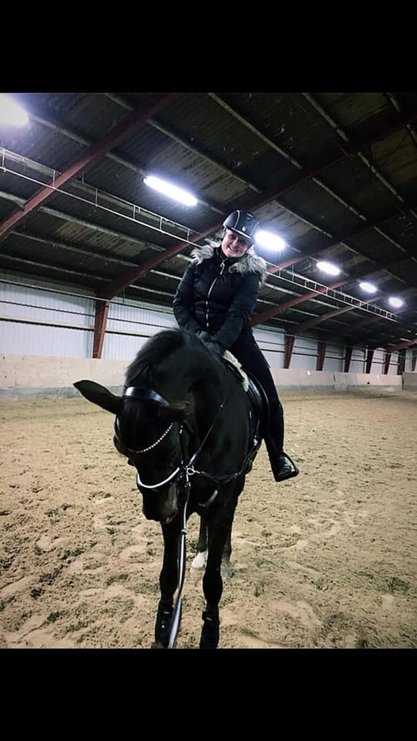 Så sent som onsdag havde Caroline en god træningsseance med Pixie, som hun kalder sin allerbedste ven. (Privatfoto)