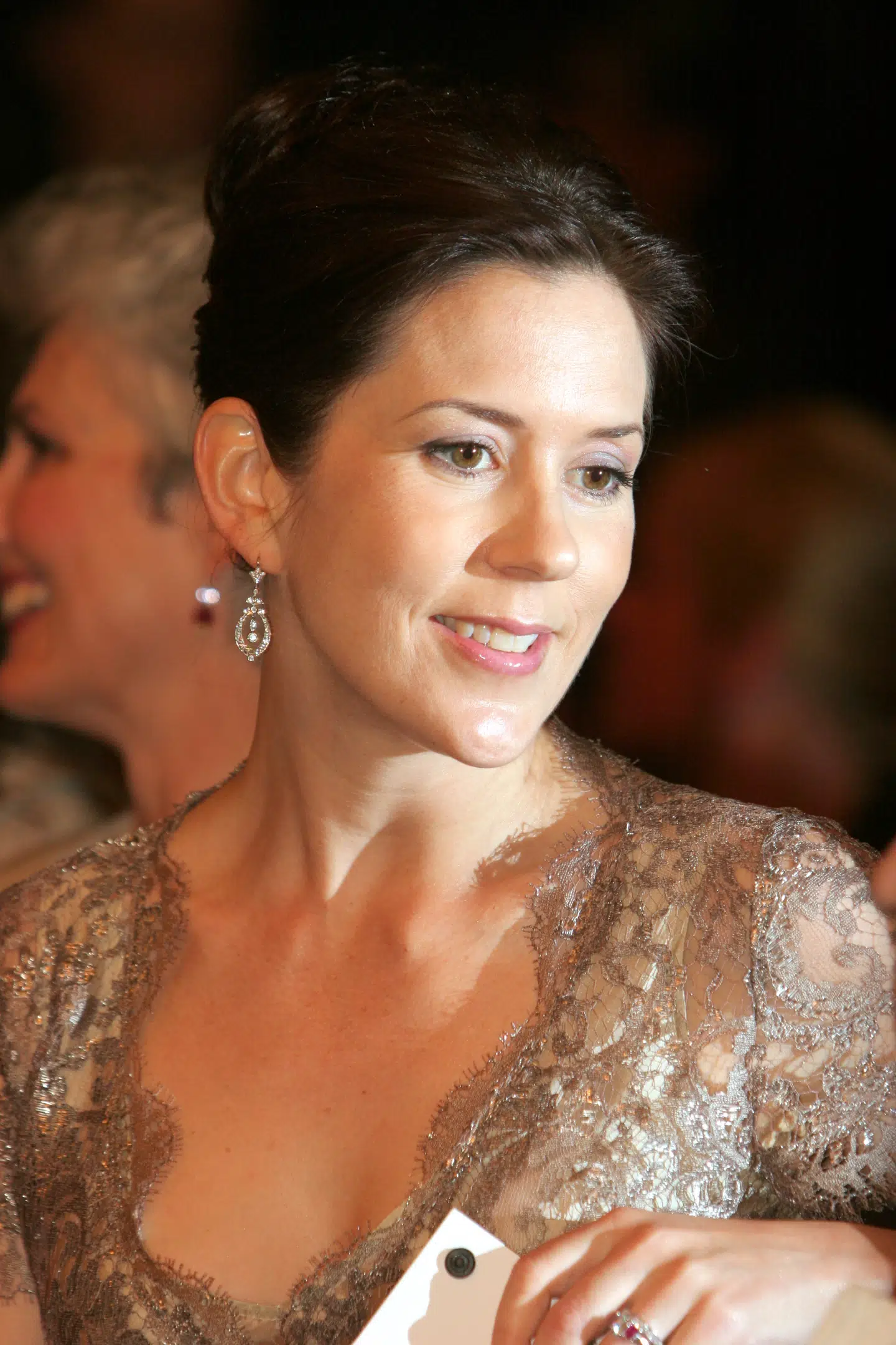 Kronprinsesse Mary er gravid på dette billede og venter sit første barn.