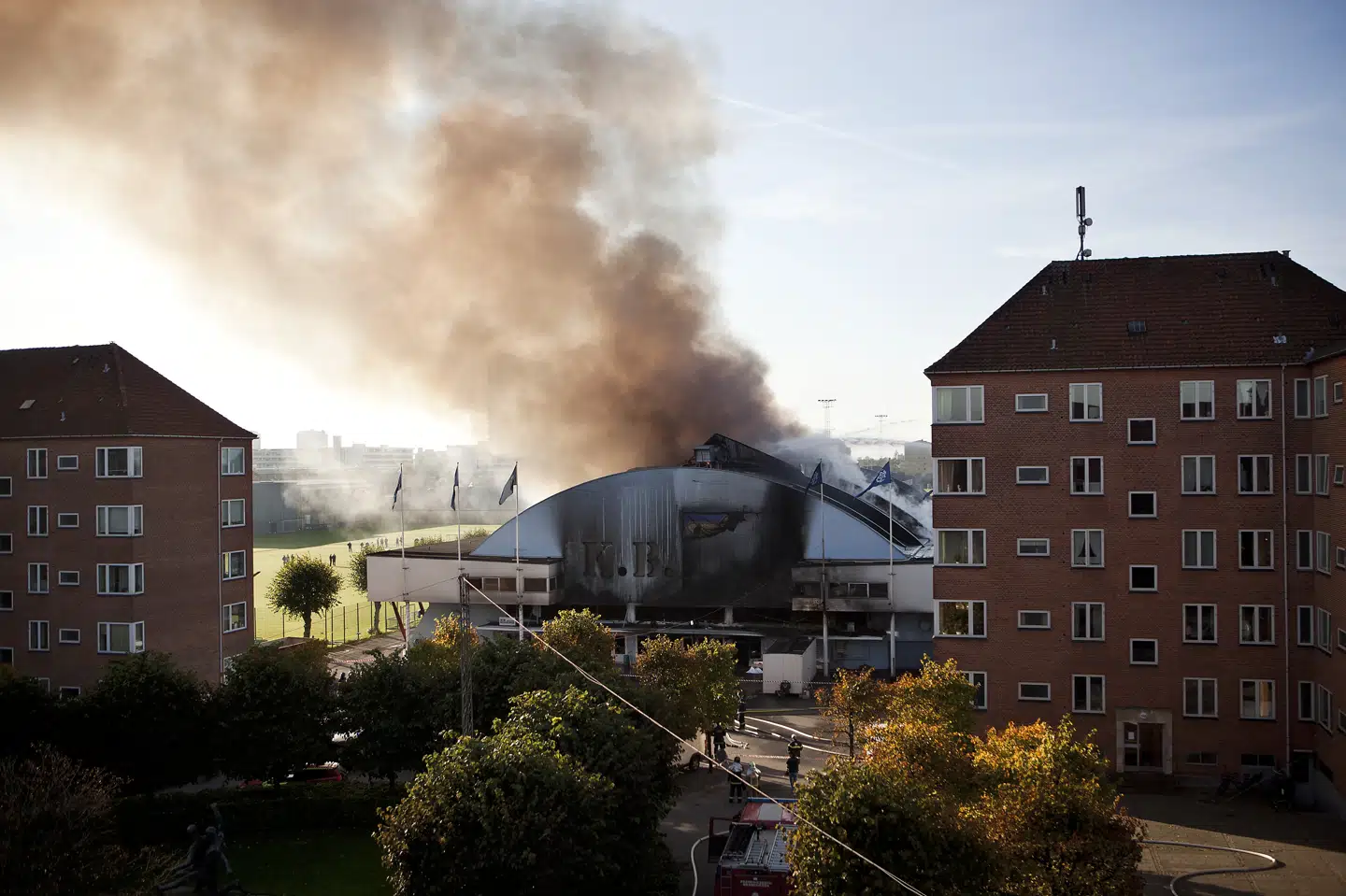 K.B. Hallen nedbrændte spektakulært i 2011. Nu, syv år efter, er den klar til at slå dørene op igen. Dennis Lehmann/Ritzau Scanpix