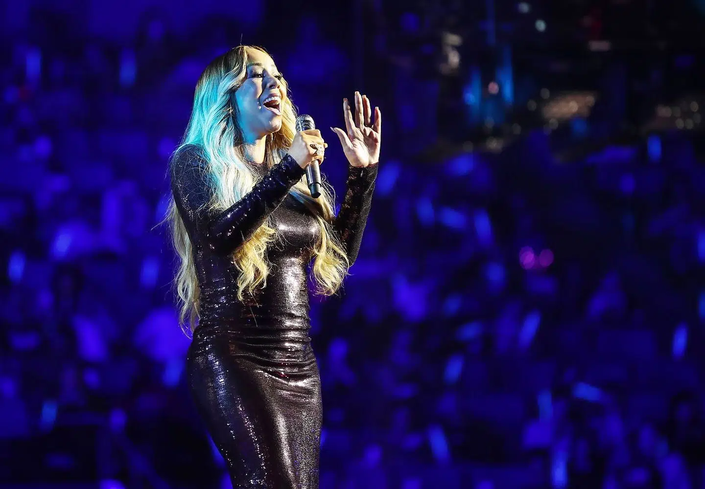 Mariah Carey på scenen. Billedet her er fra 10. november 2018.