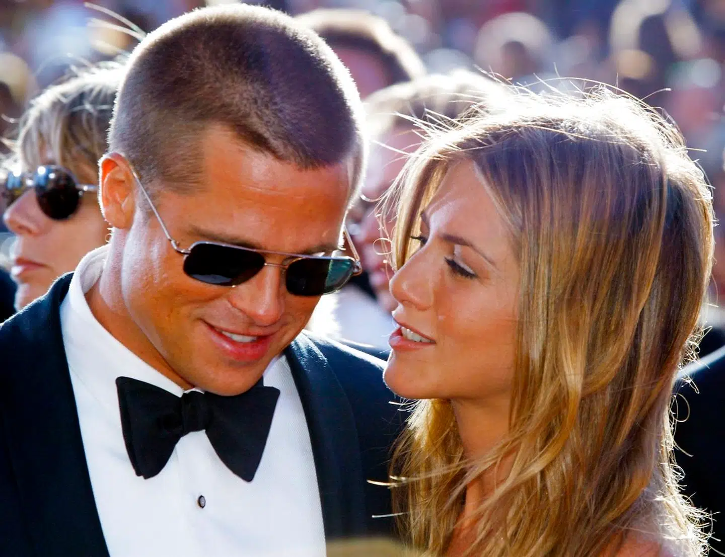 Brad Pitt og Jennifer Aniston i 2004, da de stadig dannede par.