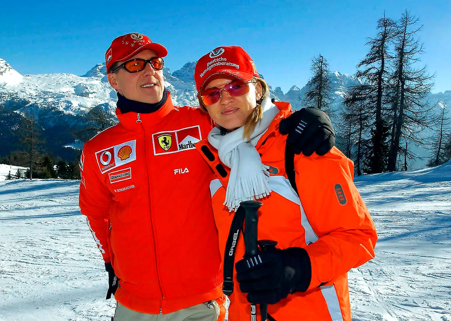 Michael Schumacher med sine kone, Corinna.