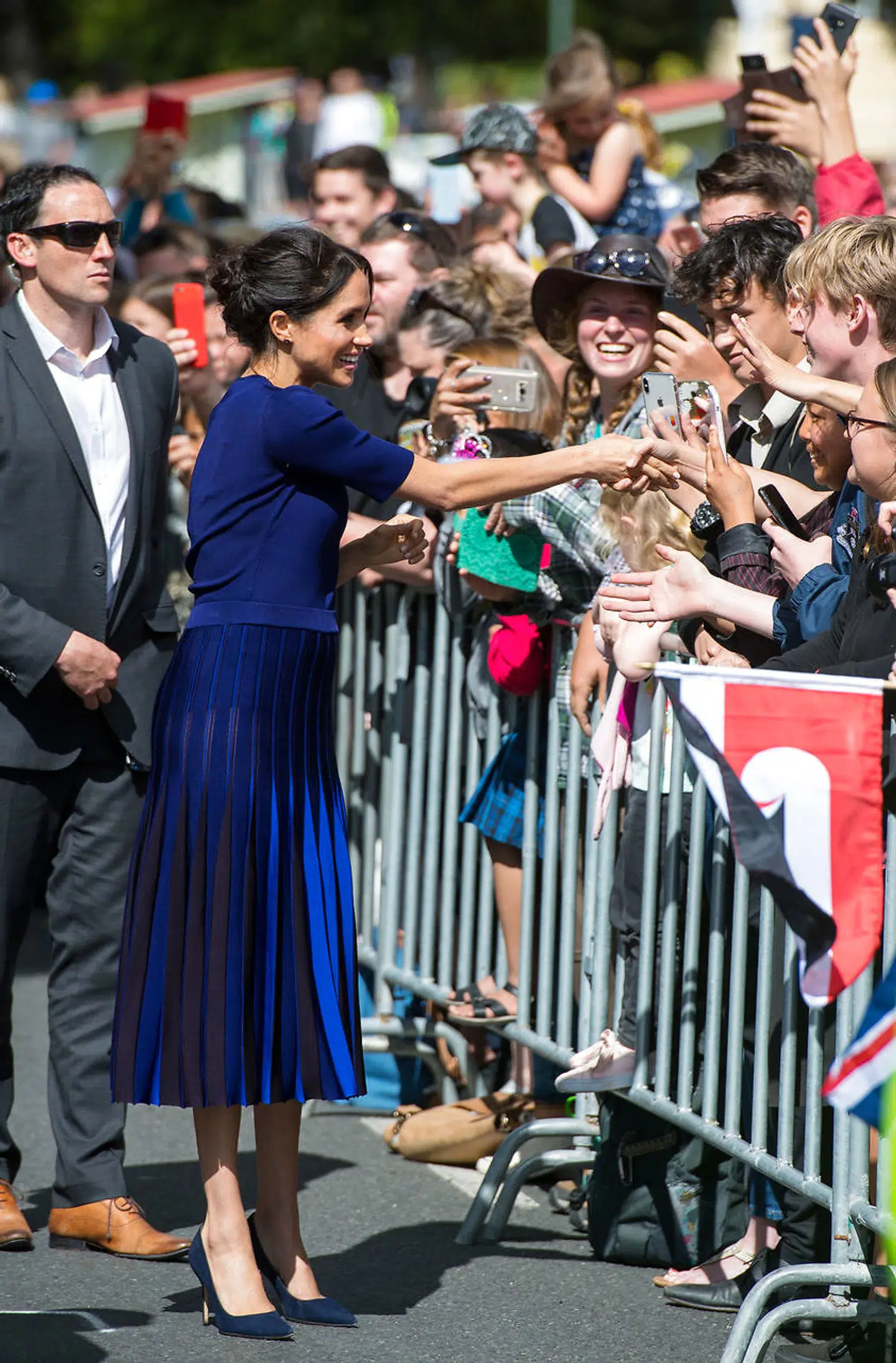Her ses hertuginde Meghan, to uger efter nyheden om hendes graviditet blev offentliggjort.