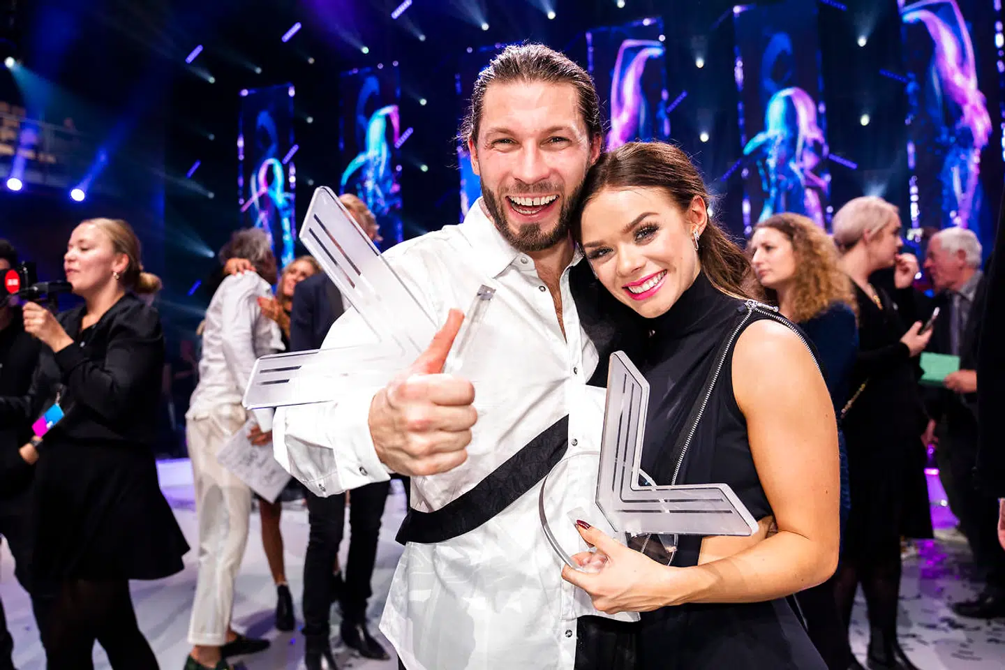 Simon Stenspil og Asta Björk vinder vild med dans 2018.