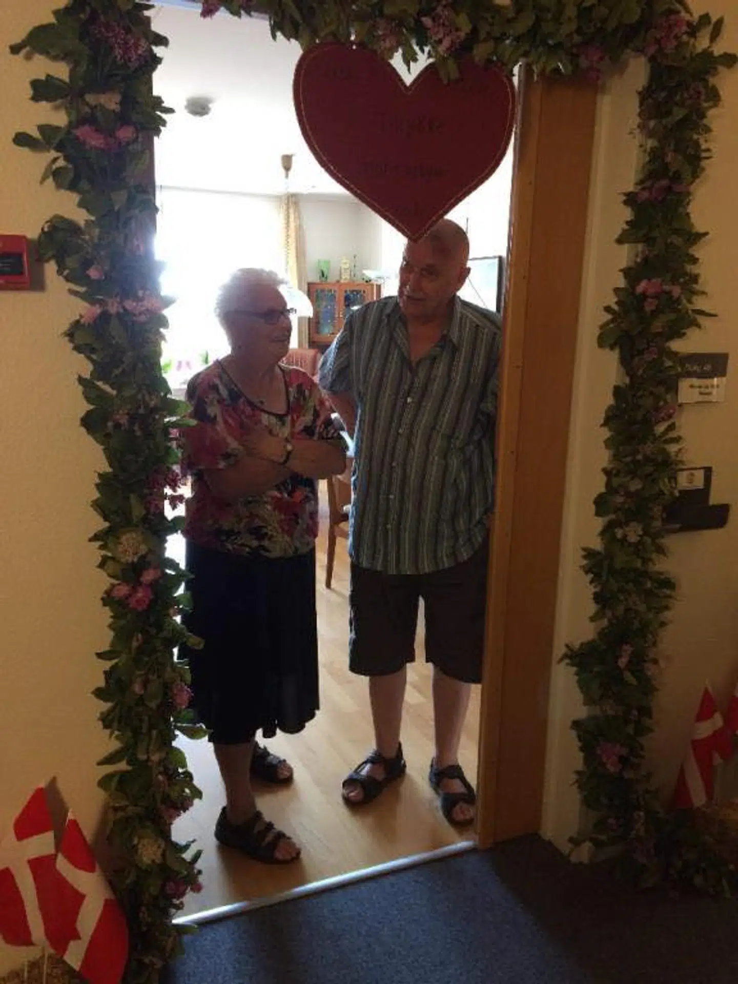 27. juli i år kunne Marie og Egon Haagh fejre deres diamantbryllup - altså deres 60-års bryllupsdag - på Dragsbækcentret, hvor de bor sammen. (Privatfoto)