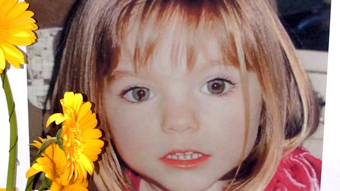 Et billede af den dengang tre-årige britiske pige Madeleine McCann, som er taget få dage før, hun forsvandt fra sine forældres ferielejlighed på den portugisiske Algarve-kyst.